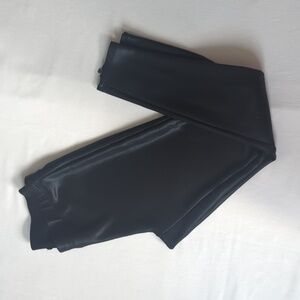 Express Faux Leather Leggings with Zipper Accent Size M